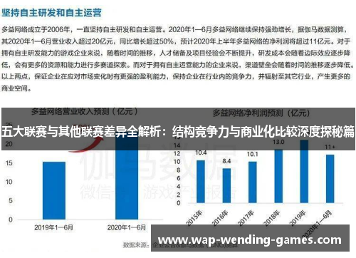 五大联赛与其他联赛差异全解析：结构竞争力与商业化比较深度探秘篇